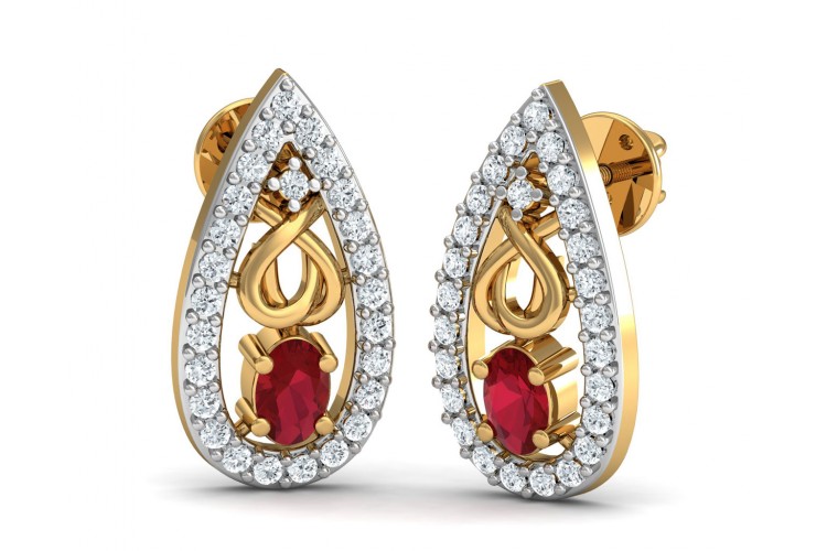 Ishani Ruby Diamond Earrings